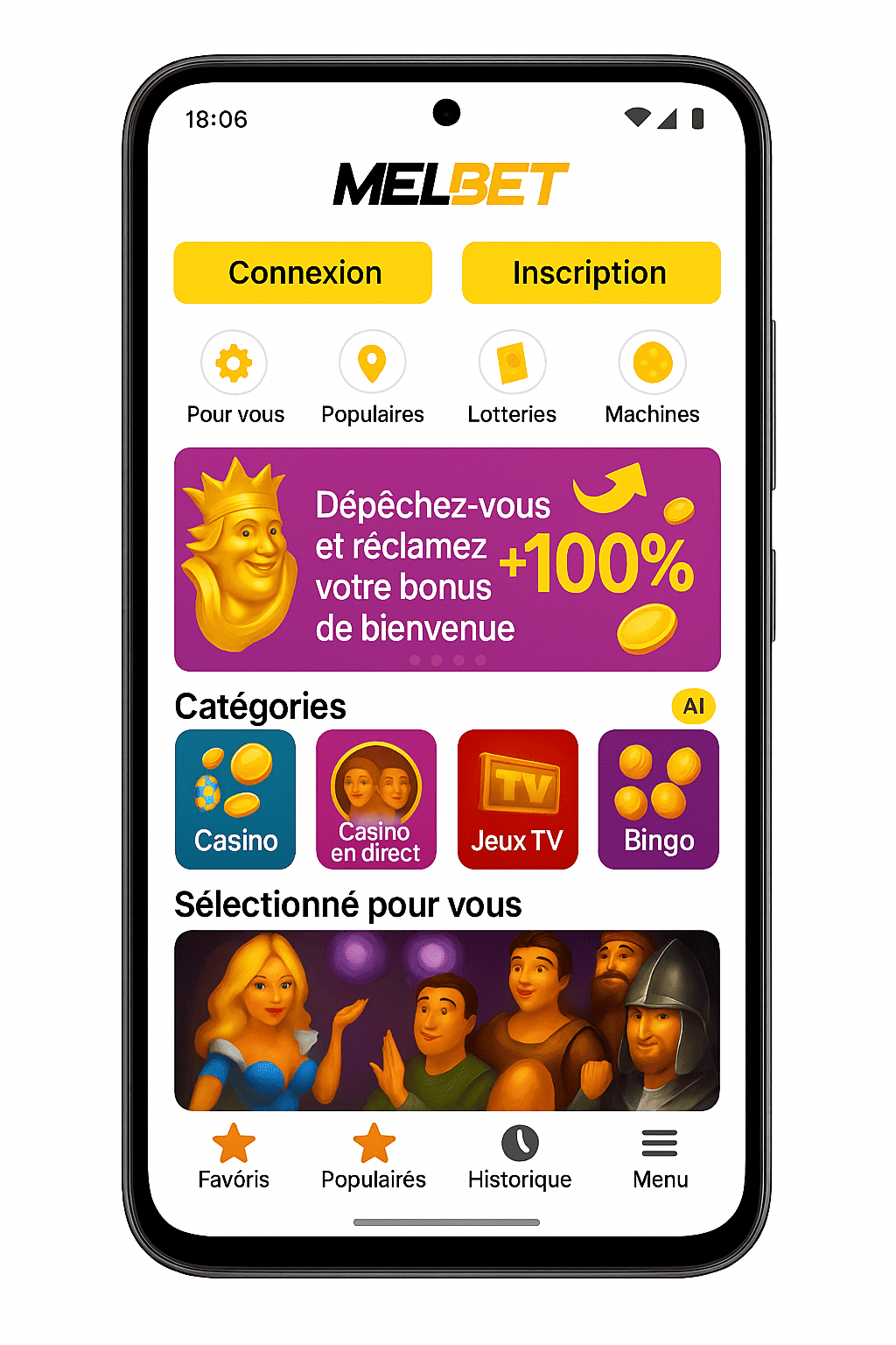 Application mobile MelBet